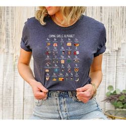 coping skills alphabet shirt, school counselor shirt, counselor gift, psychologist shirt, occupational therapy shirt, th