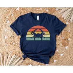 vintage crab shirt, crab lover shirt, ready to press dtf print, sea life shirt, animal lover shirt, gift for crab lover,