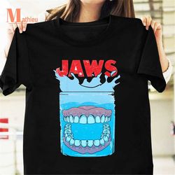 funny fake teeth jaws vintage t-shirt, teeth jaws shirt, jaws shirt, funny jaws shirt
