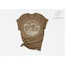 sea waves shirt, waves shirt, beach vacation shirt, beach shirt, vacation shirt, nature shirt, nature lover shirt, trave