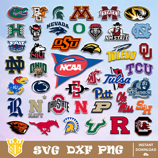 NCAAF Team Logo Svg, NCAAF Svg, NCAA Svg, NCAA Team Svg - Inspire Uplift