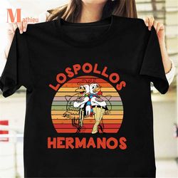 retro los pollos hermanos los pollos vintage t-shirt, los pollos hermanos shirt, fast food restaurant shirt, breaking ba