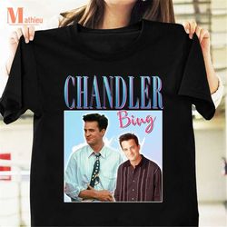 chandler bing homage vintage t-shirt, friends tv series shirt, 90s movie shirt, chandler bing shirt for fans