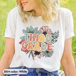 retro third grade teacher shirt, 3rd grade teacher shirt for first day of school, kindergarten teacher tshirt, preschool