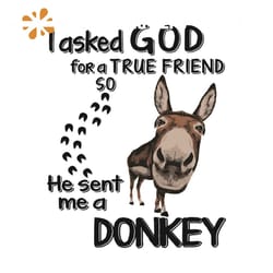 i asked god for a true friend he sent me a donkey svg, trending svg, god svg, true friend svg, donkey svg, funny donkey