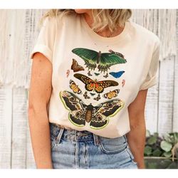 moth shirt, cottagecore shirt, bug shirt, aesthetic shirt, insect shirt, cottage core shirt, goblincore clothing, dark a