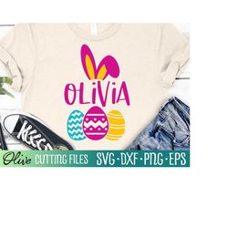 easter name olivia svg, bunny svg, easter egg svg, easter bunny svg, cameo cricut, cut file, silhouette svg, cricut svg
