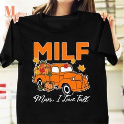 milf man i love fall vintage t-shirt, milf fall shirt, fall shirt, i love fall shirt