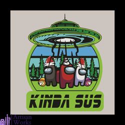 kinda sus svg, christmas svg, among us svg, christmas among us svg, among us lovers svg, ufos svg, christmas tree svg, i