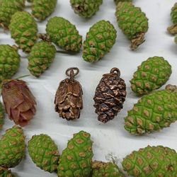 Pinecone pendant Forest gift  Electroforming nature jewelry Copper pendant