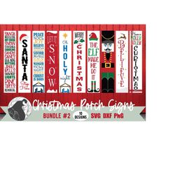 christmas porch sign svg bundle, christmas bundle, holiday sign svg, let it snow, santa, merry christmas, nativity svg,