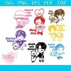 tinytan bt21 bundle svg, trending svg, bts svg, bangtan svg, rm svg, jin svg