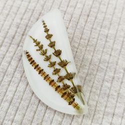 Horsetail brooch Botanical brooch Flowers in resin brooch pin
