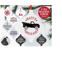 arabesque ornament svg bundle, christmas ornament svg, tile ornament svg, christmas tile svg, cricut files, silhouette d