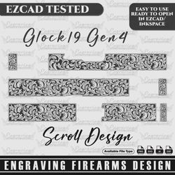 Engraving Firearms Design Glock19 Gen4 Scroll Design