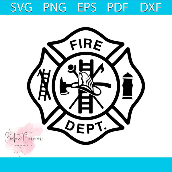 Maltese Cross Svg, Trending Svg, Firefighter Svg, Fire Woman - Inspire ...