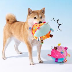 dog toys for dogs - plush squeaky interactive puppy dog toy, soft yet tough, durable stuffed pet chew toy for all breed