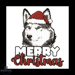 merry christmas svg, christmas svg, wolf svg, santa hat svg, christmas day svg, wolf santa svg, christmas gifts svg, chr