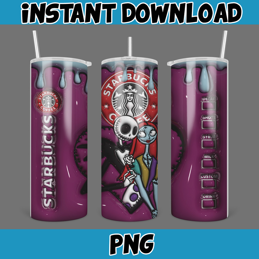 3D Inflated Halloween Season Sublimation Tumbler Design Download PNG, 20 Oz Digital Tumbler Wrap PNG (10).jpg