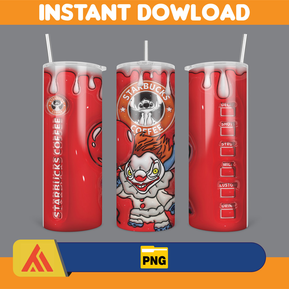 3D Inflated Halloween Season Sublimation Tumbler Design Download PNG, 20 Oz Digital Tumbler Wrap PNG (101).jpg