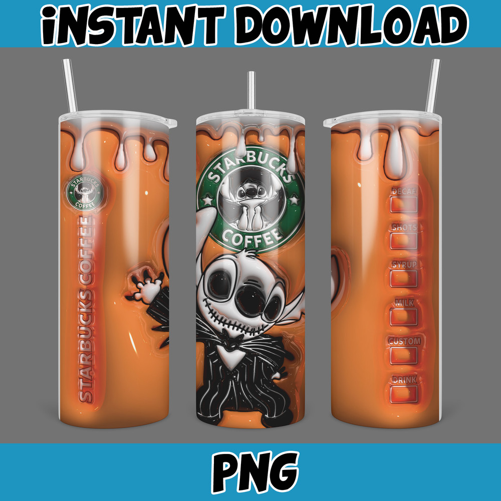 3D Inflated Halloween Season Sublimation Tumbler Design Download PNG, 20 Oz Digital Tumbler Wrap PNG (100).jpg