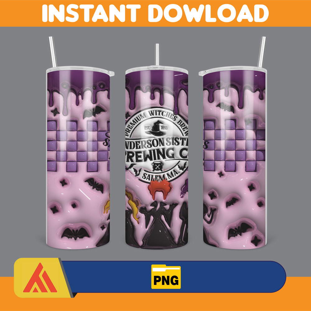 3D Inflated Halloween Season Sublimation Tumbler Design Download PNG, 20 Oz Digital Tumbler Wrap PNG (108).jpg