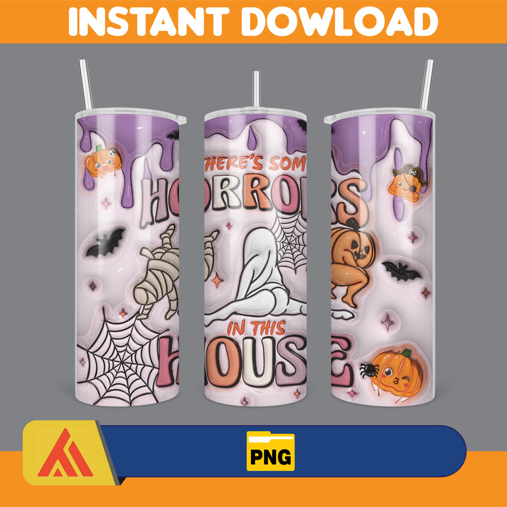 3D Inflated Halloween Season Sublimation Tumbler Design Download PNG, 20 Oz Digital Tumbler Wrap PNG (110).jpg