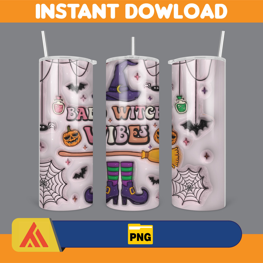 3D Inflated Halloween Season Sublimation Tumbler Design Download PNG, 20 Oz Digital Tumbler Wrap PNG (111).jpg