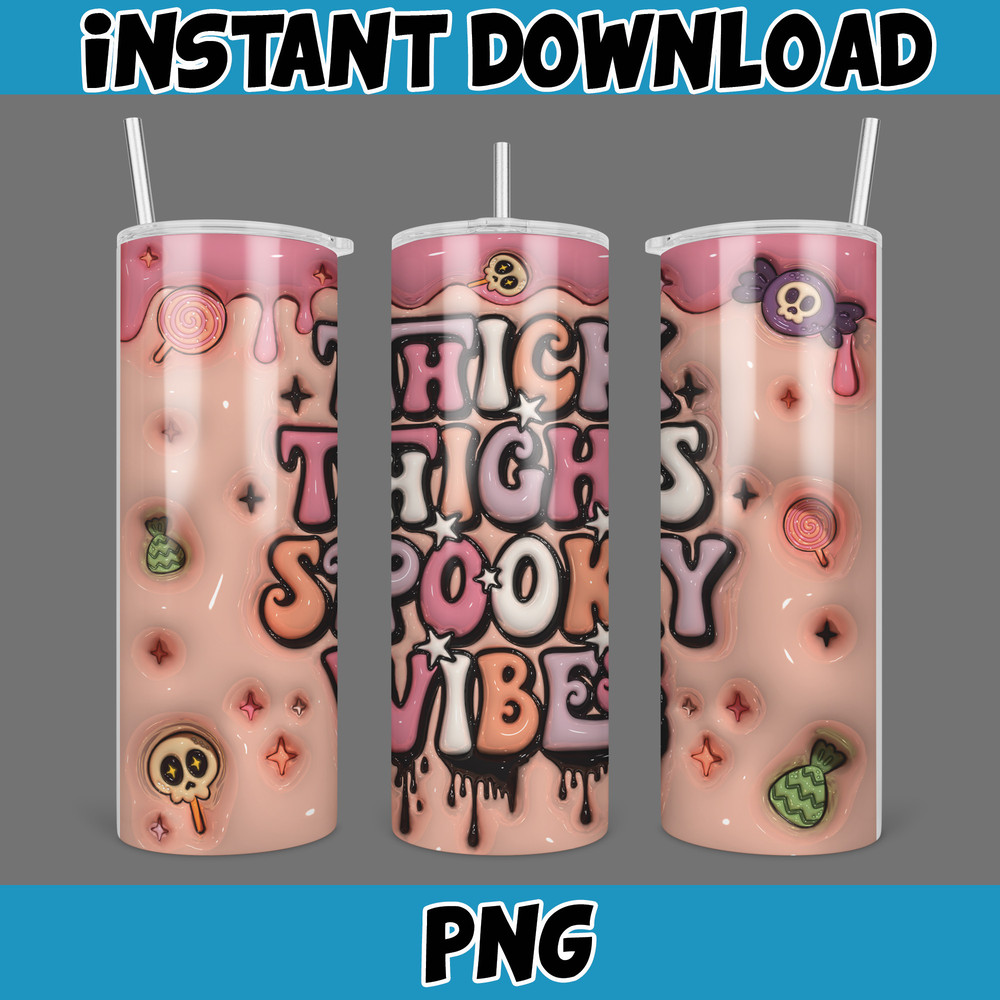 3D Inflated Halloween Season Sublimation Tumbler Design Download PNG, 20 Oz Digital Tumbler Wrap PNG (112).jpg