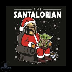 the santalorian svg, christmas svg, santa claus svg, baby yoda avg, santa mandalorian, mandalorian svg, mandalorian love