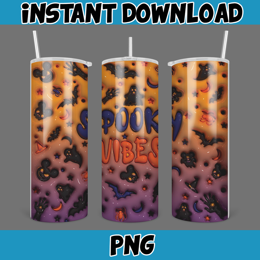3D Inflated Halloween Season Sublimation Tumbler Design Download PNG, 20 Oz Digital Tumbler Wrap PNG (113).jpg