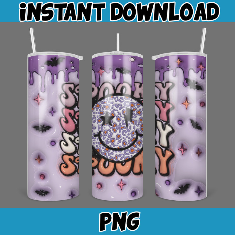 3D Inflated Halloween Season Sublimation Tumbler Design Download PNG, 20 Oz Digital Tumbler Wrap PNG (118).jpg