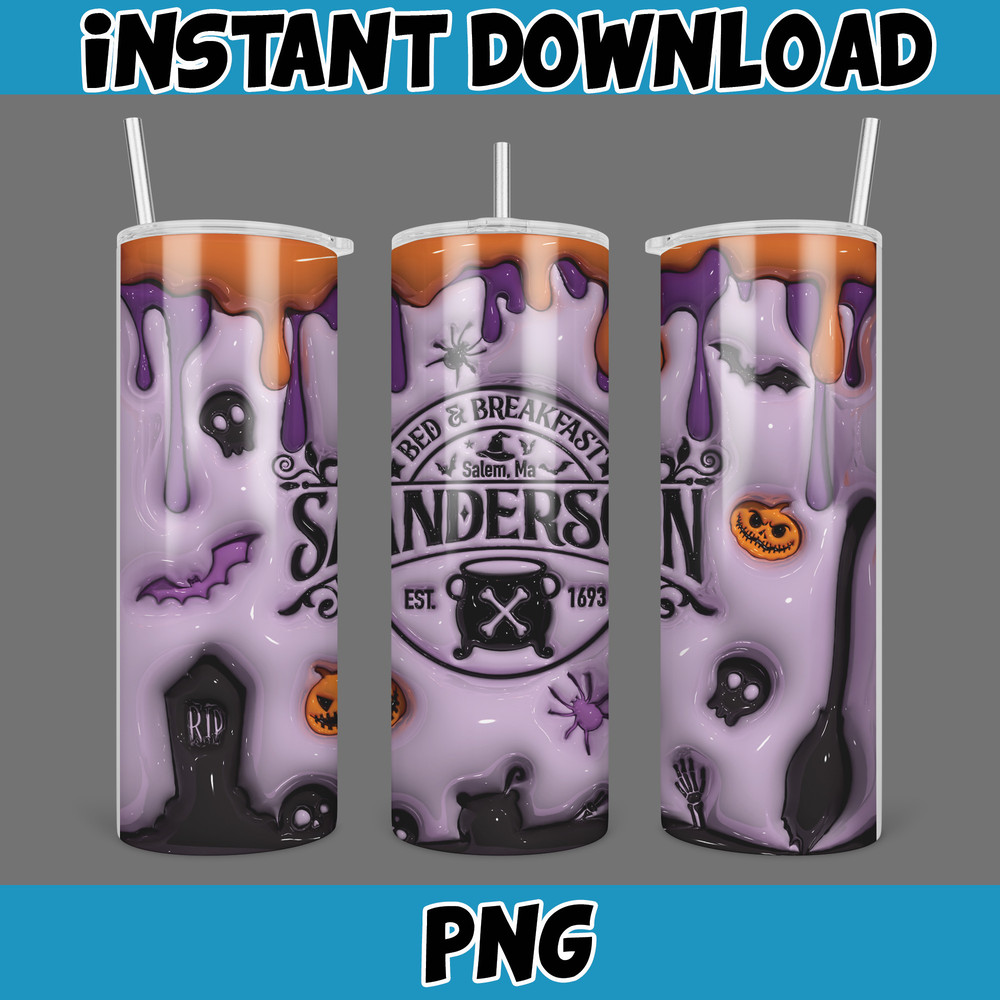 3D Inflated Halloween Season Sublimation Tumbler Design Download PNG, 20 Oz Digital Tumbler Wrap PNG (128).jpg