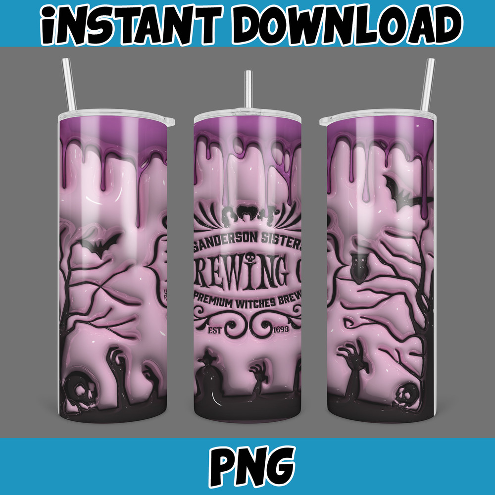 3D Inflated Halloween Season Sublimation Tumbler Design Download PNG, 20 Oz Digital Tumbler Wrap PNG (132).jpg
