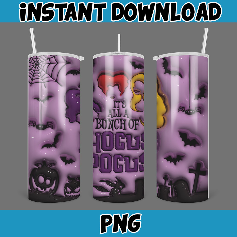 3D Inflated Halloween Season Sublimation Tumbler Design Download PNG, 20 Oz Digital Tumbler Wrap PNG (133).jpg