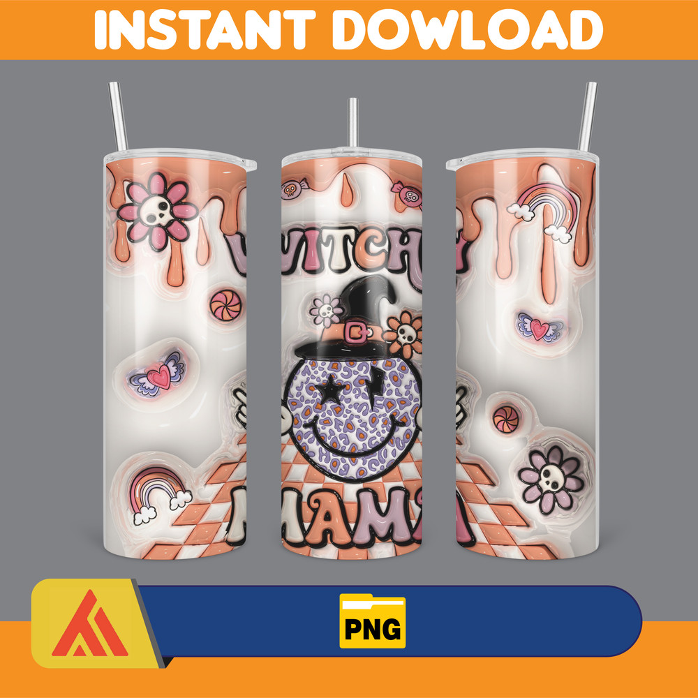 3D Inflated Halloween Season Sublimation Tumbler Design Download PNG, 20 Oz Digital Tumbler Wrap PNG (137).jpg