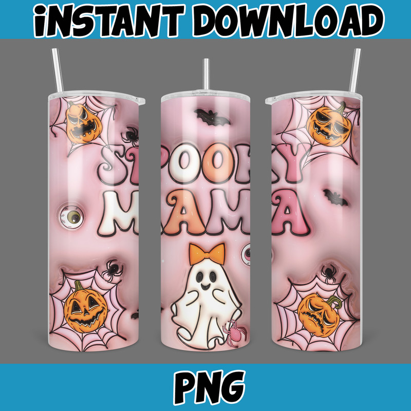3D Inflated Halloween Season Sublimation Tumbler Design Download PNG, 20 Oz Digital Tumbler Wrap PNG (136).jpg