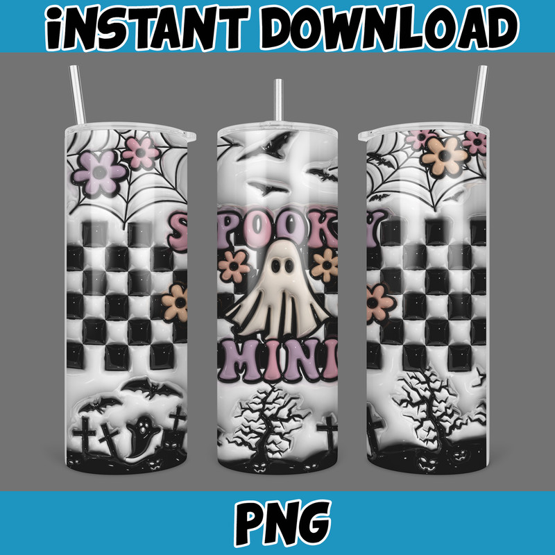 3D Inflated Halloween Season Sublimation Tumbler Design Download PNG, 20 Oz Digital Tumbler Wrap PNG (140).jpg