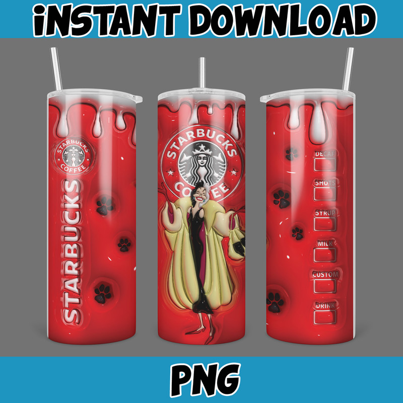 3D Inflated Halloween Season Sublimation Tumbler Design Download PNG, 20 Oz Digital Tumbler Wrap PNG (2).jpg