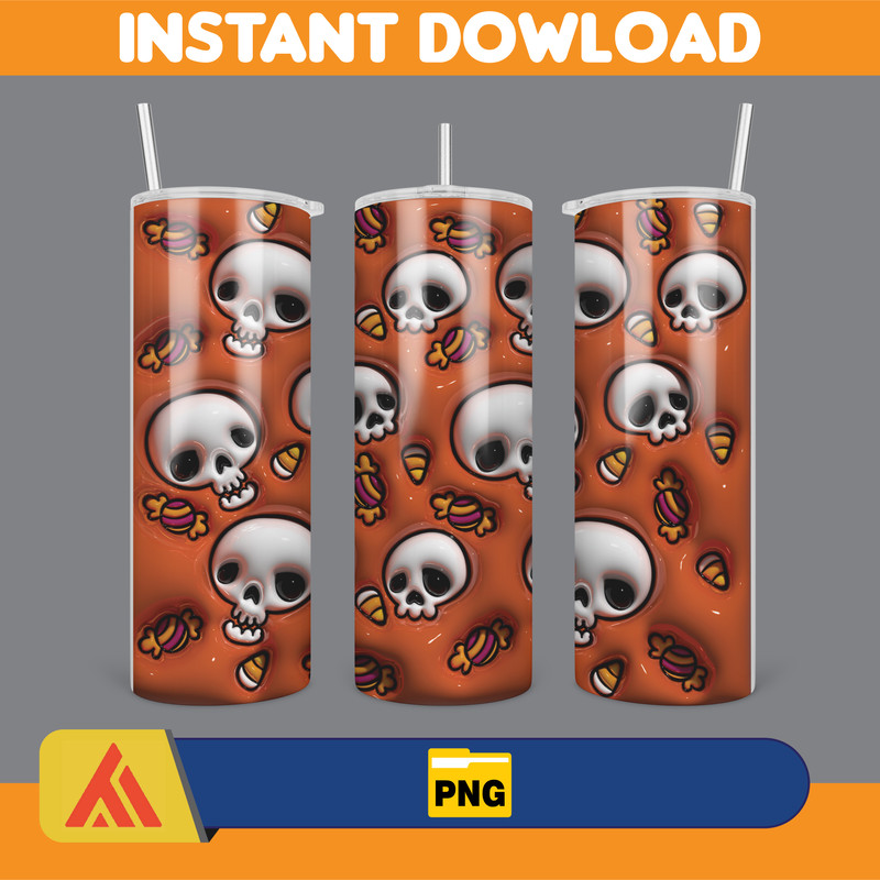 3D Inflated Halloween Season Sublimation Tumbler Design Download PNG, 20 Oz Digital Tumbler Wrap PNG (41).jpg