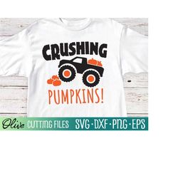 crushing pumpkins svg, funny halloween kids svg,  kids monster truck svg, cameo cricut, cut file, silhouette svg, cricut