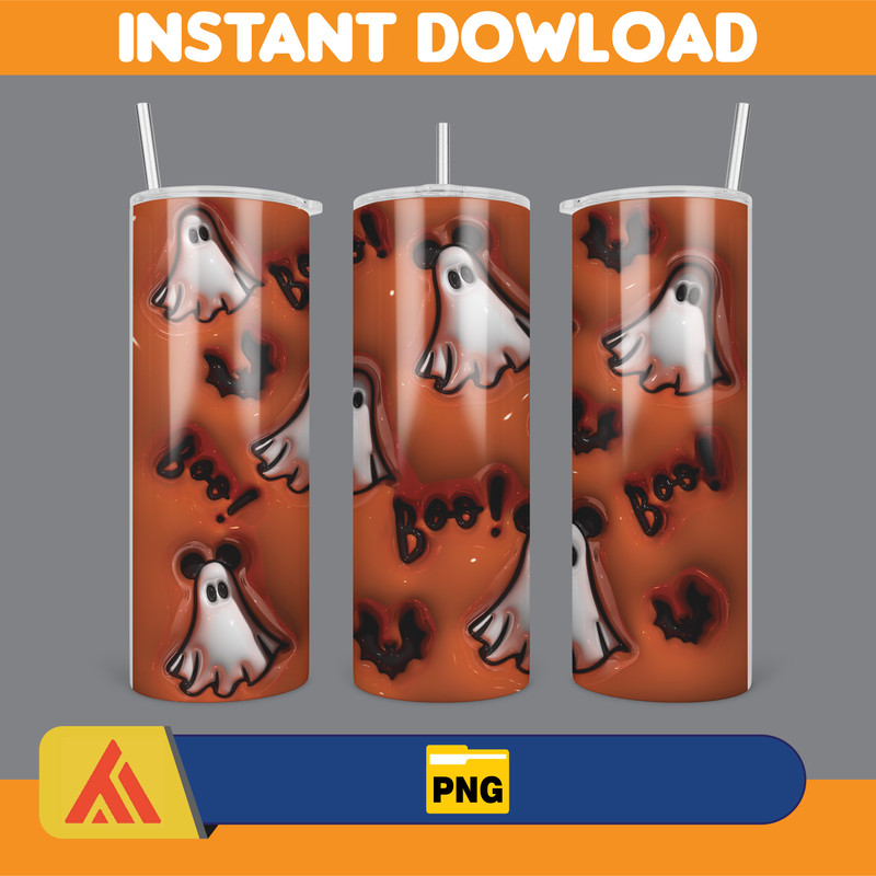 3D Inflated Halloween Season Sublimation Tumbler Design Download PNG, 20 Oz Digital Tumbler Wrap PNG (45).jpg