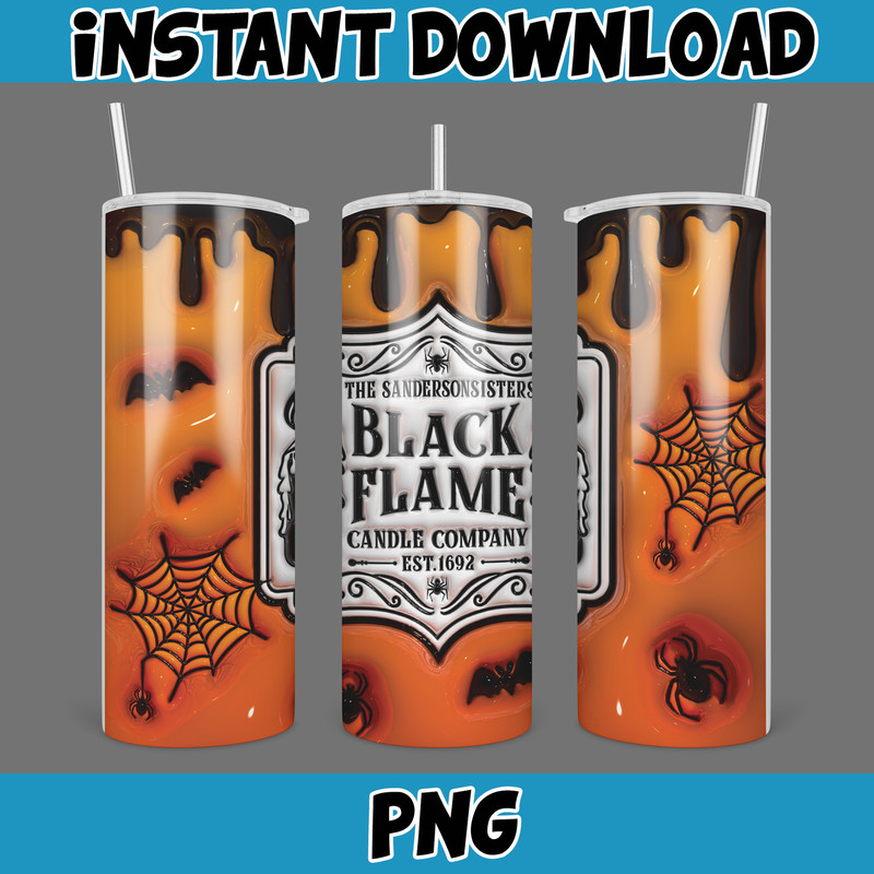 3D Inflated Halloween Season Sublimation Tumbler Design Download PNG, 20 Oz Digital Tumbler Wrap PNG (56).jpg