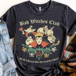disney villains bad witches club group shot retro shirt