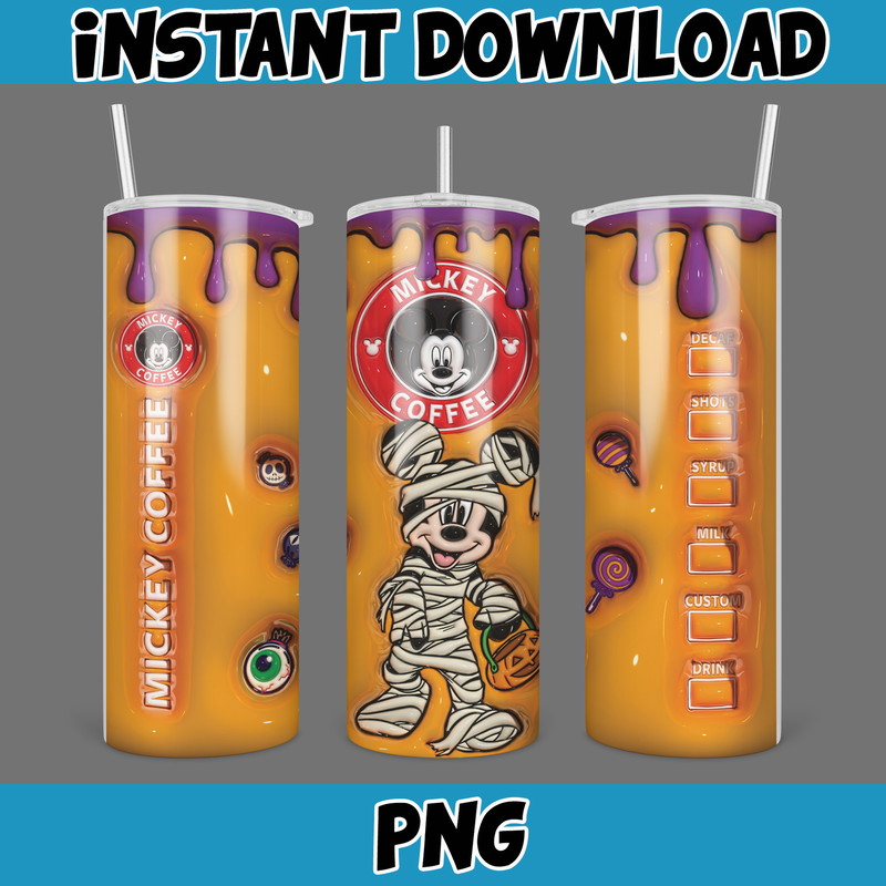 3D Inflated Halloween Season Sublimation Tumbler Design Download PNG, 20 Oz Digital Tumbler Wrap PNG (57).jpg