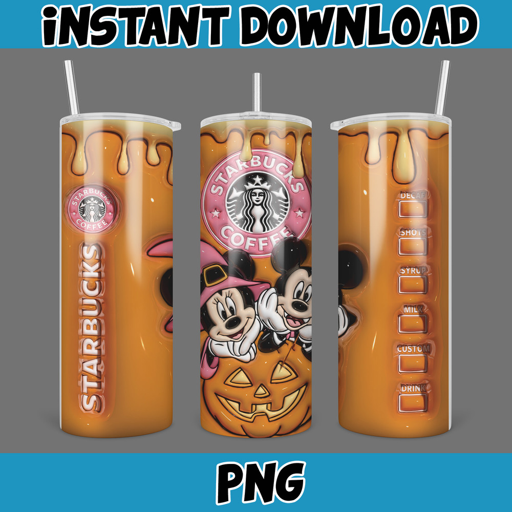 3D Inflated Halloween Season Sublimation Tumbler Design Download PNG, 20 Oz Digital Tumbler Wrap PNG (60).jpg