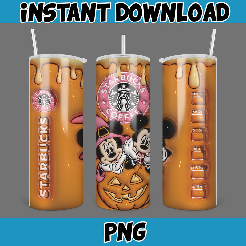3D Inflated Halloween Season Sublimation Tumbler Design Download PNG, 20 Oz Digital Tumbler Wrap PNG (60).jpg