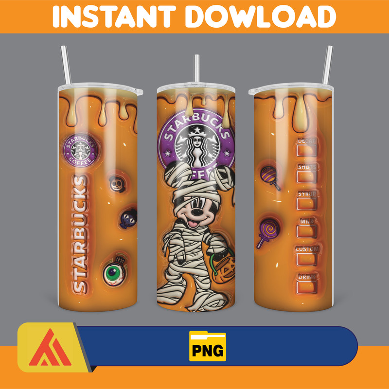 3D Inflated Halloween Season Sublimation Tumbler Design Download PNG, 20 Oz Digital Tumbler Wrap PNG (65).jpg