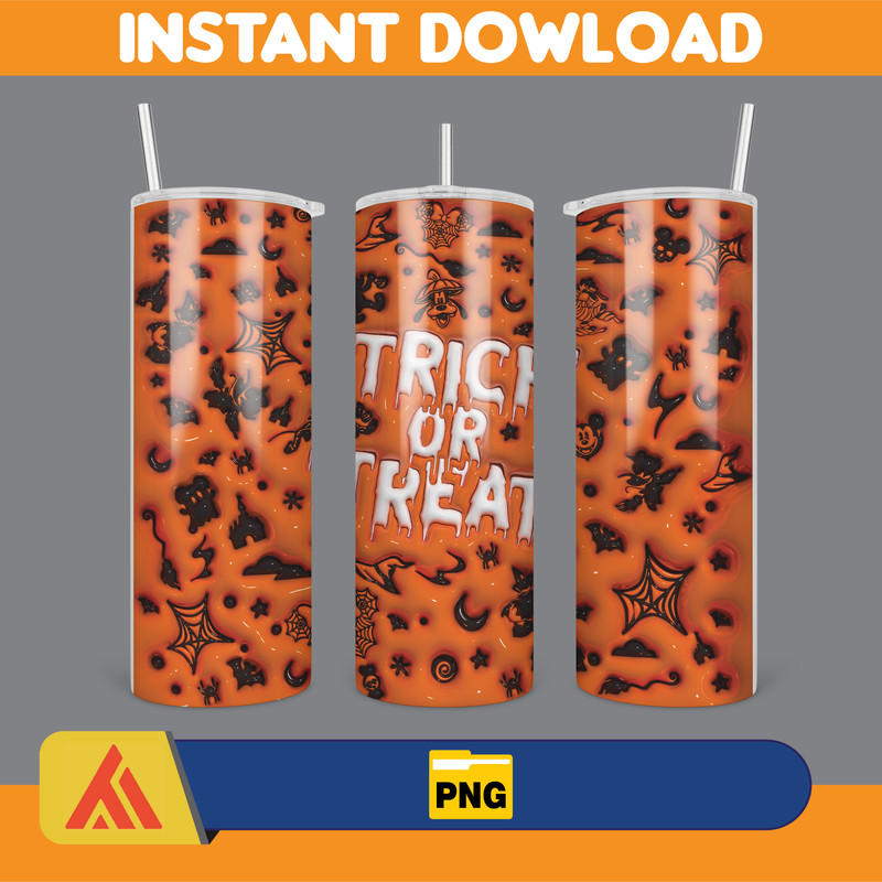 3D Inflated Halloween Season Sublimation Tumbler Design Download PNG, 20 Oz Digital Tumbler Wrap PNG (66).jpg
