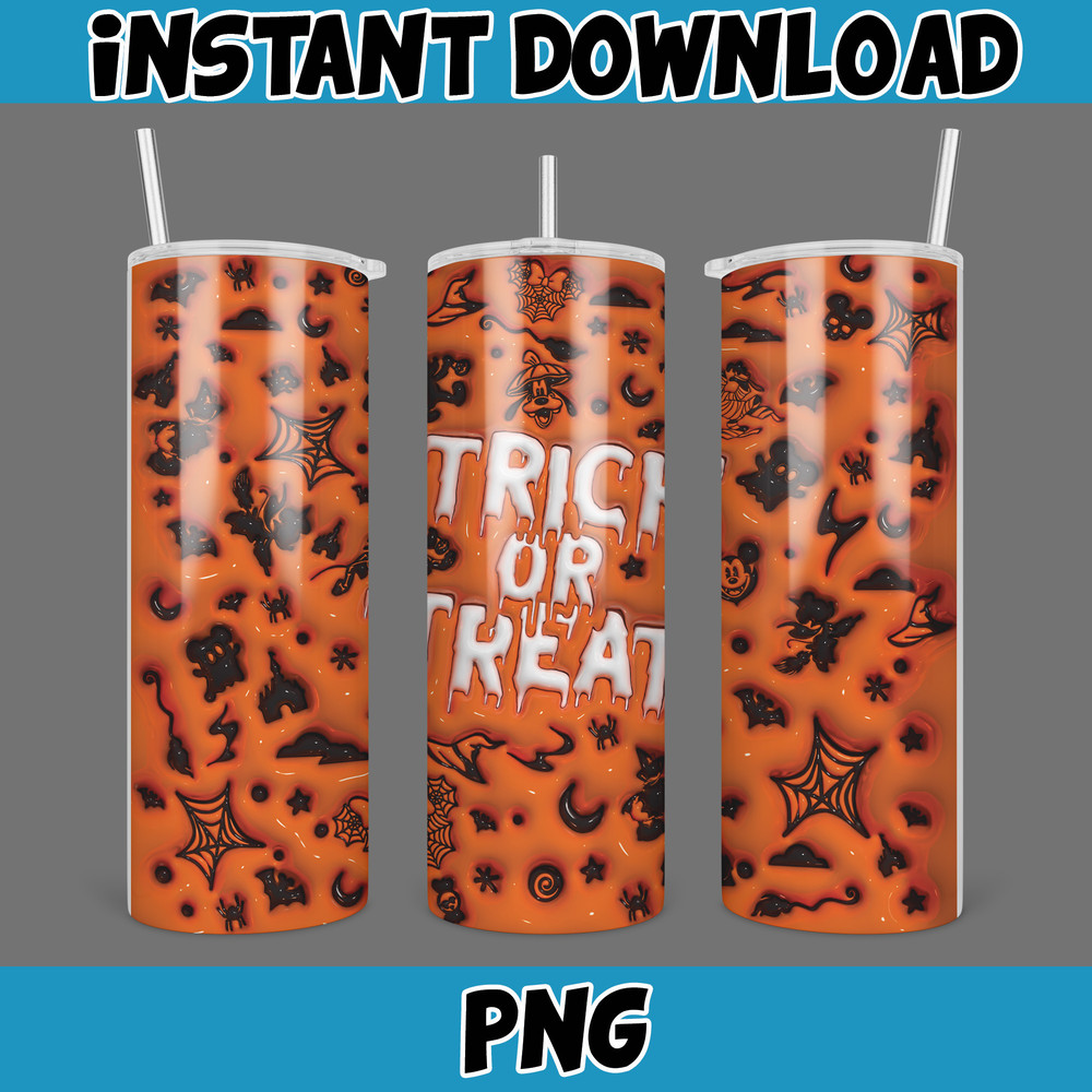 3D Inflated Halloween Season Sublimation Tumbler Design Download PNG, 20 Oz Digital Tumbler Wrap PNG (66).jpg